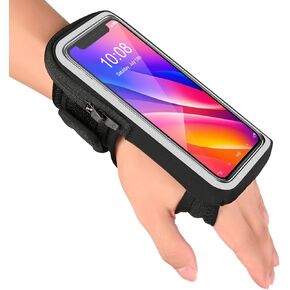Wristband Phone Holder for Running, Forearm Armbands, Running Armband with Card Slot for iPhone Pro Max Plus (16/15/14/13/12/11/X/XR), for Galaxy S24/S10, Cell Phone Holder Up to 7.0'' Phone