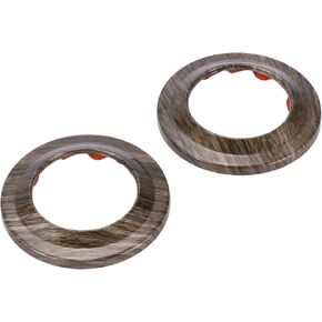 2 Pcs A Pillar Speaker Ring Cover Trim for Jeep Wrangler JK 07-14 Window A Pillar Front Horn Speaker Cover Stereo Audio Frame Wood Pattern ABS Brown