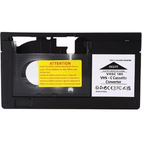 Motorized VHS-C to VHS Cassette Adapter for JVC C-P7U CP6BKU C-P6U Panasonic PV-P1 RCA VCA115（Not Compatible with 8mm/MiniDV/Hi8）