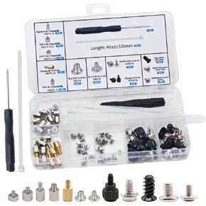 M.2 Screw Kit, M2 Screws, Motherboard Screws for Asus Gigabyte Asrock MSI Motherboards, Computer Screws for HDD, SSD, Fan, Power Supply, PC Case - PC Screws, M.2 Screws, M.2 Standoff and Screw
