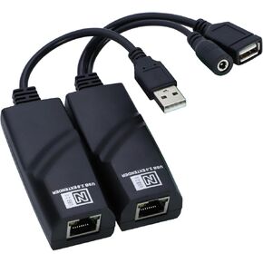 E-SDS USB 2.0 Extender to RJ45 Over Cat5 Cat5E Cat6 up to 328 Ft, USB Ethernet Extender Over Cat5/5E/6 Supports Windows/Mac/Vista, Plug and Play, No Driver Needed