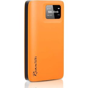 RoamWiFi 4G LTE Mobile Hotspot Router, Worldwide Portable High Speed Hotspot with US 1GB Data 30Day,No SIM Card Needed,10 Connected Devices, Pocket Hotspot for Travel in 170+ Countries