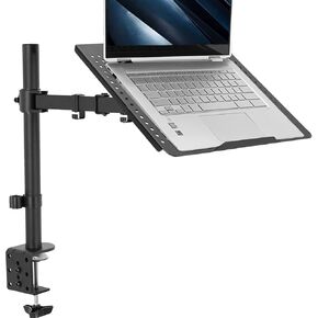 VIVO Single Laptop Notebook Desk Mount Stand, Fully Adjustable Extension with C-clamp, Fits up to 17 inch Laptops, Black, STAND-V001L