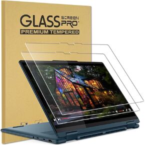 KEANBOLL 2-Pack Designed for Lenovo Yoga 7i 2-in-1 14" & Lenovo Yoga 7 14 2-in-1 Touchscreen Laptop Tempered Glass Screen Protector (14 inch), 9H Hardness Scratch Resistant