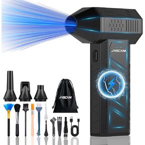 Compressed Air Duster - Electric Air Duster with Brushless Motor - 3 Gear Adjustable Cordless Air Blower - Rechargeable Air Duster for PC, Keyboard, Car, Outdoors, Home (X3)