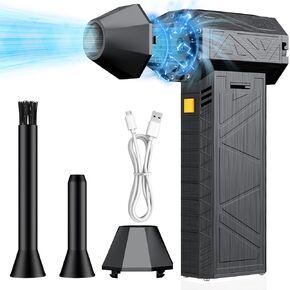 Air Air Duster 130،000 دورة في الدقيقة Super Power Turbo Jet Fan Mini Blower ، Duster Air Cordless الكهربائية لتنظيف لوحة المفاتيح ، الكمبيوتر الشخصي ، السيارات ، الغبار في الهواء الطلق والثلوج - محمولة وقابلة لإعادة الشحن