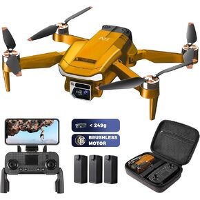Super Enduring Brushless Motor Drone with 84 Mins Super Long Flight Time, Drone with 4K HD Camera for Beginners, CHUBORY A77 WiFi FPV Quadcopter, Follow Me, Auto Hover, Carrying Case, 3 Batteries