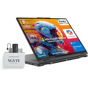 2025 Lenovo Yoga 7i 2 in 1 Laptop Touchscreen|16" FHD+ 360 Foldable Touch Screen Convertible|Intel Core Ultra 5|16GB DDR5 512GB SSD+512GB External SSD|Copilot AI|Windows 11 Pro Lifetime Office|Backlit