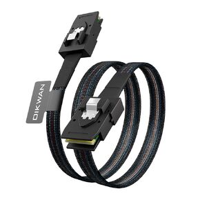 Internal Mini SAS SFF-8087 to Right Angle SFF-8087 Cord, Internal Mini SAS to Mini SAS Cable, Compatible with RAID or PCI Express Controller, 2.5FT /0.75M