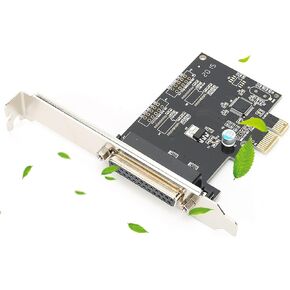 Low Profile Pcie Parallel Port Card for Printers, Programmers, Scanners, 8/7/VistaXp, 2 Year