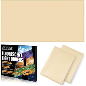 2 Pcs Fluorescent Light Covers - 4 x 2 Feet Light Covers for Ceiling Lights Classroom, Magnetic Light Filters for Office, Hospitals, Home.