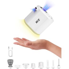 Tiny Rechargeable Portable Mini Air Pump with 3600mAh Battery USB Rechargeable to Inflate Deflate for Pool Floats, Air Bed, Air Mattress Swimming Ring, Vacuum Storage Bags 4.5kPa with Camping Lantern