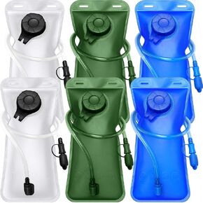 6 Pack Hydration Bladder 2L Water Bladder for Hiking Backpack Leak Proof Water Pouch Reusable Water Reservoir for Bicycling Hiking Camping Hunting Running