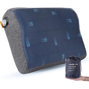 TREKOLOGY Premium Inflatable Camping Pillow with Removable Foam-Padded Case – Noise-Reducing, Ergonomic Design for Outdoor, Backpacking, and Air Travel ALUFT Pro