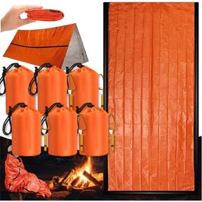 Sierra Madre Emergency Sleeping Bag with Whistle, Portable Emergency Survival Bag, Lightweight Pocket Size Emergency Sleeping Bag, Waterproof Thermal Bivy Sack for Camping, Hiking