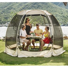 ULTICOR Canopy Outdoor Screen Tent – Instant Pop-up Screen Room Tent – Large Screen House – 4-6 Person Gazebo Canopy Tent for Picnics, BBQ, Parties, Patio & Camping, Not Waterproof (10 x 10)