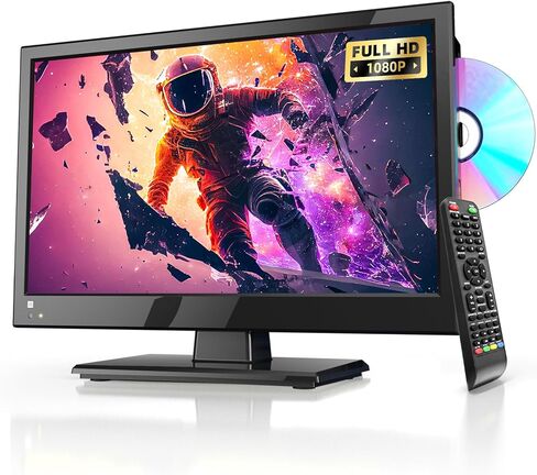 16.1 بوصة تلفزيون DVD Combo Small TV for Kitchen 1080p LCD غير الذكي تلفزيون 12 فولت تليفزيون DVD مناسبة للمطبخ ، غرفة Kid ، الطابق السفلي ، Camper RV (161TV2-01NEW) in Kuwait