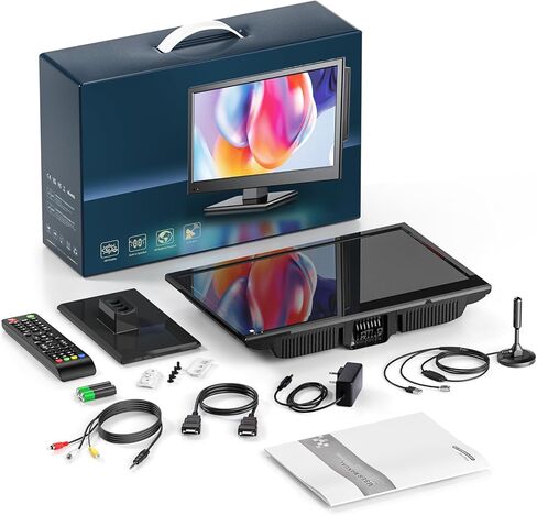 16.1 بوصة تلفزيون DVD Combo Small TV for Kitchen 1080p LCD غير الذكي تلفزيون 12 فولت تليفزيون DVD مناسبة للمطبخ ، غرفة Kid ، الطابق السفلي ، Camper RV (161TV2-01NEW) in Kuwait