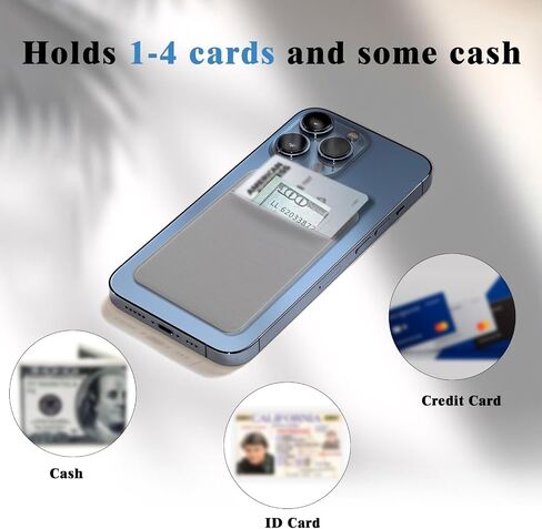 3Pack Adhesive Cell Phone Card Holder Pocket for Back of Phone with Flap, Stick on Wallet ID Credit Card Holder Pouch Sleeve Self Adhesive Sticker Case for iPhone Samsung 3Black in Kuwait