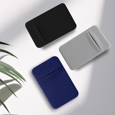 3Pack Adhesive Cell Phone Card Holder Pocket for Back of Phone with Flap, Stick on Wallet ID Credit Card Holder Pouch Sleeve Self Adhesive Sticker Case for iPhone Samsung 3Black in Kuwait
