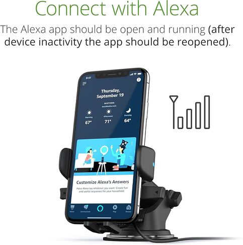 Iottie Easy One Touch Connect - Gen 1 - Car Mount Phone حامل مع Alexa مدمج لأجهزة Android in Kuwait