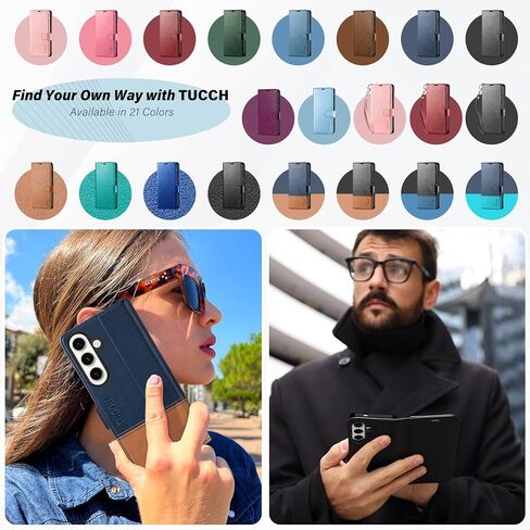 محفظة Case Tucch لـ Galaxy S25 Ultra ، Kickstand [Rfid Locking] حامل البطاقة ، جلود Pu Magnetic Magnetic [TPU srackproof Interior Case] ​​غطاء الواقي المتوافق مع Galaxy S25 Ultra ، Black in Kuwait