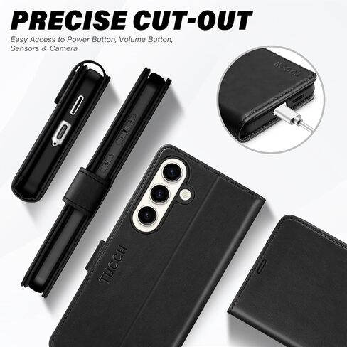 محفظة Case Tucch لـ Galaxy S25 Ultra ، Kickstand [Rfid Locking] حامل البطاقة ، جلود Pu Magnetic Magnetic [TPU srackproof Interior Case] ​​غطاء الواقي المتوافق مع Galaxy S25 Ultra ، Black in Kuwait