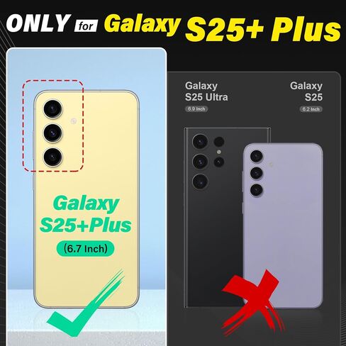 TUCCH Wallet Case for Galaxy S25+ Plus (6.7") 2025, 4 Card Holders, Black in Kuwait