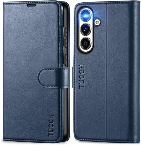 TUCCH Wallet Case for Galaxy S25+ Plus (6.7") 2025, 4 Card Holders, Black in Kuwait