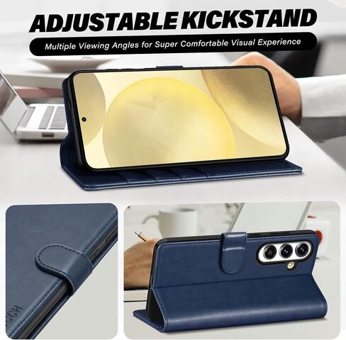 TUCCH Wallet Case for Galaxy S25+ Plus (6.7") 2025, 4 Card Holders, Black in Kuwait