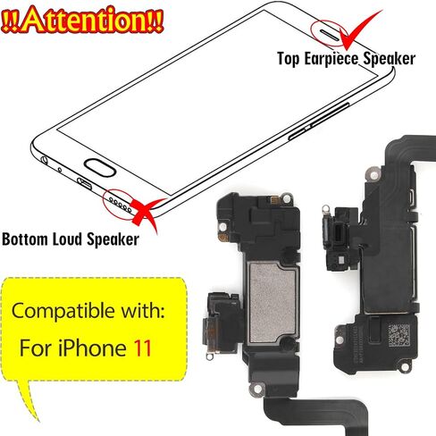 مكبر صوت ywlrong سماعة الأذن لـ iPhone 11 Ear Speaker استبدال iPhone 11 SPEAKER PRESSION CONSTION COMPLEATION SENSIT in Saudi Arabia