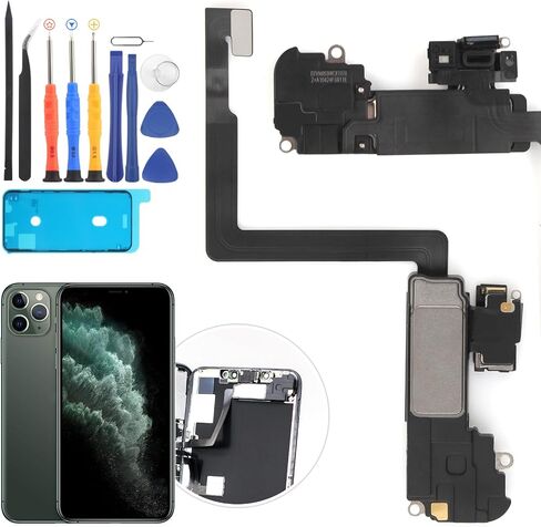 مكبر صوت ywlrong سماعة الأذن لجهاز iPhone 11 Pro Max Airmer Placeer لـ iPhone 11 Pro Max Speaker بديل مع مجموعة سماعات سماعة سماعات كبلات Cable Cable Cable Assor in Saudi Arabia