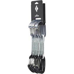 BLACK DIAMOND Oz Quickpack 6-Pack Set of Rock Climbing Quickdraws with Wiregate Carabiners