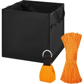 3 Pcs Arborist Throw Line Kit and Cube Bundle 64L Folding Arborist Throw Line Storage Cube, 15 oz Arborist Throw Weight Bag, 164 ft Polyester Rope Arborist Equipment for Tree Work Limb Throwing