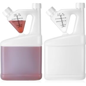 2 Pcs 32oz Measure Container Tip and Pour Measuring Containers Plastic Measuring Bottle, up to 4oz Measuring Capacity