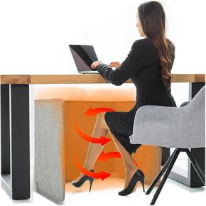 Under Desk Foot Warmer - Silent and Energy Efficient - Personal Desk Heater for Office and Home - with Thermostat and Timer