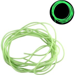 16.4ft Fishing Glow Tube, Green Luminous Deep Sea Soft Plastic Tube Gear for Night Fishing Deep Drop Rig