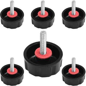 6 PCS Universal Fishing Reel Handle Screw Caps, Fishing Reel Replacement Parts Black Screws Nuts Caps for Spinning Reel Handles
