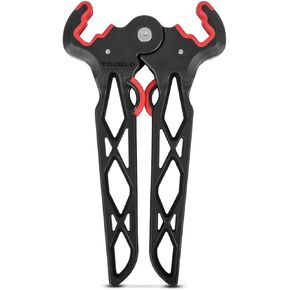 TRUGLO Bow Jack Lightweight Durable Portable Folding Bow Stand for Bowhunting w/Integrated Finger Tabs & Overmolded Rubber Grips