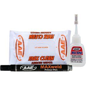 Arizona Archery Enterprises MAX Adhesion KIT Fletching Glue, Primer Pen, Arrow Wipes for Vanes Fletches Application AAE