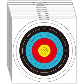 THREE ARCHERS 30pcs/50pcs Targets Paper Standard Archery 40cm 10 Ring Bow and Arrow Targets for Hunting & Shooting Archery Accessories for Target Practice