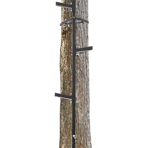 KUAFU 20 ft Double Step Tree Ladder Outdoors Slip Resistant Ladder Climbing Stick Ladder for Tree Stands Above Hunting Black
