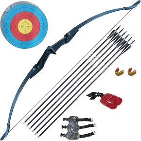 Tongtu Recurve Bow Right and Left Handed,Takedown Bow and Arrows for Adult & Youth Beginner 30lb 40lb Traditional Archery Bows Set with 6pcs Arrows…