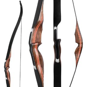 Longbow 60 inchs Professional Hunting Right Hand One Piece Recurve Bow Draw Weights in 30-50 lbs