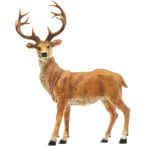 Standing Deer Wildlife Animal with Removable Antlers Garden Accessories Figurines Statue Indoor Outdoor Decoration Ornaments Gifts Yard Lawn Decor