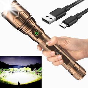 Rechargeable Flashlights 990,000 High Lumens Flashlight Super Bright High Powered LED Flashlight with Zoomable & 5 Modes,Waterproof Powerful Handheld Flash Light for Home Emergencies