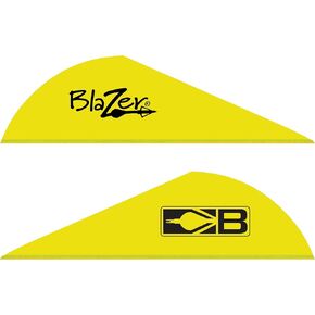 Bohning Blazer Archery Vane (100-Pack), Neon Yellow, 2 inch