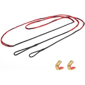 Archery Recurve Bow String for Recurve Long Bows, Bowstring Traditional Bow Replacement, AMO 56 to 62 inch -12-14-16 Strands, W/2 Brass Nocks