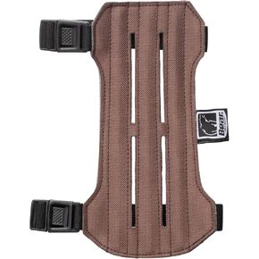 Bear Archery Adjustable Cordura Arm Guard with Vented Design, Brown, One Size