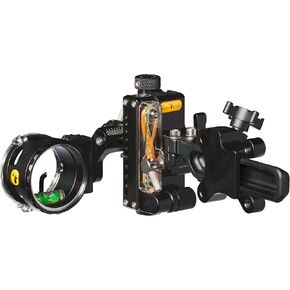 Trophy Ridge React One Pro Dovetail Bow Sight - Accuracy up to 100 Yards, Tool Less Windage and Elevation Adjustability, 2nd/3rd Axis Leveling, Adjustable Click Light